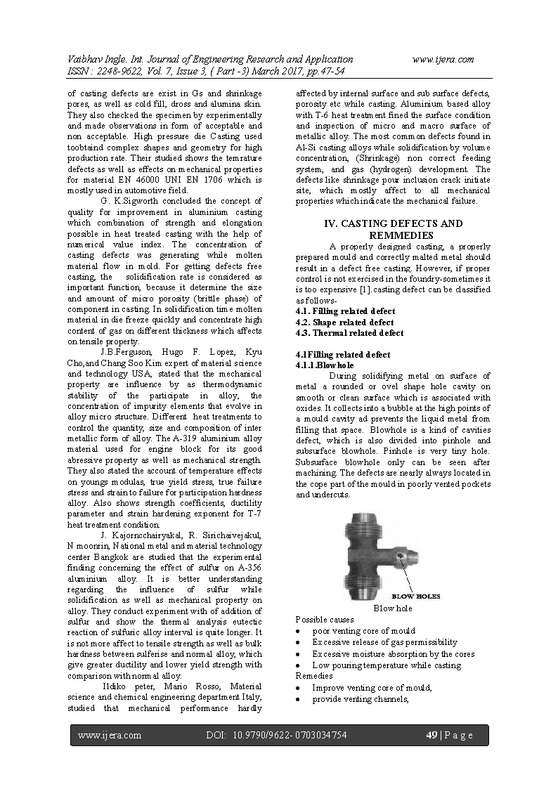 Defects, Root Causes in Casting Process and Their Remedies:  Review(图3)