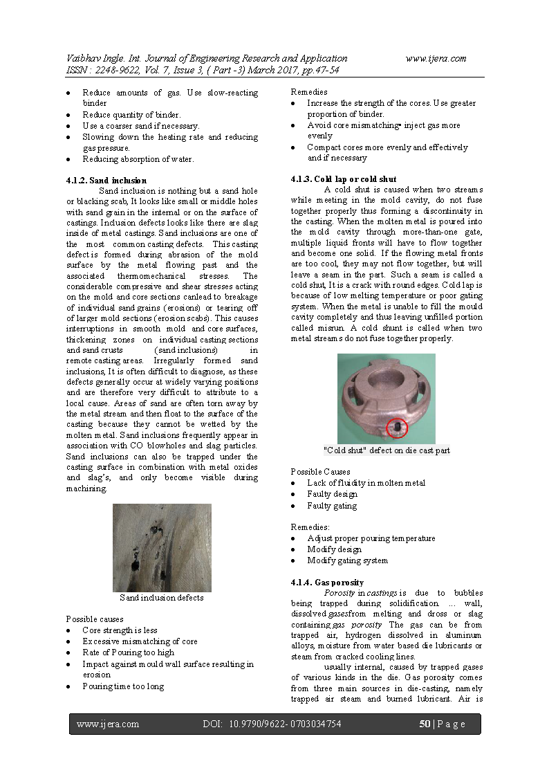 Defects, Root Causes in Casting Process and Their Remedies:  Review(图4)