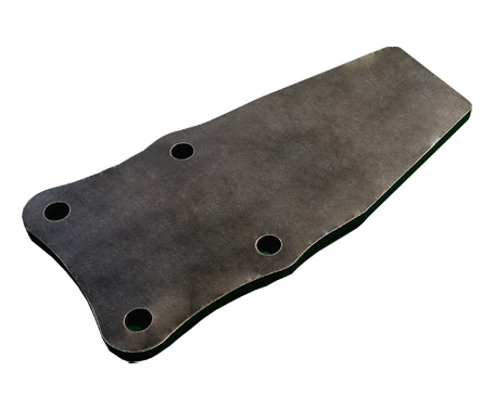 Plate support of agricultural machinery